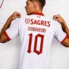 sl-benfica-2026-2027-away-font-physical-sample SL Benfica 2026-2027 away font layout showing player name Sudakov and number ten on white kit
