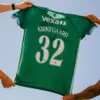 viborg-ff-2026-2027-font-jersey-effect Viborg FF 2026-2027 font layout showing player name Kirkegaard and number thirty two on green kit