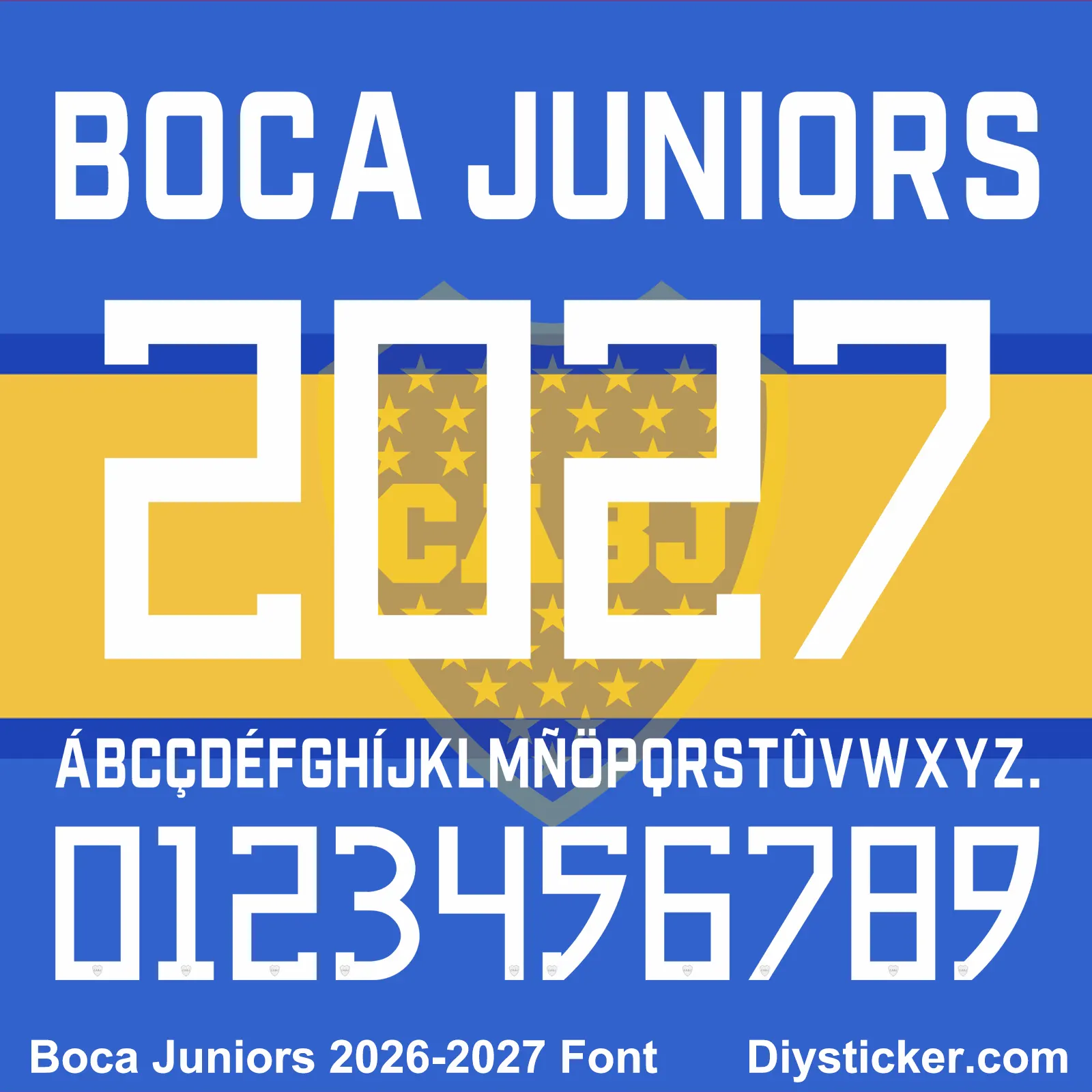 Boca Juniors 2026-2027 Font Download | TTF & Vector Kit