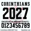 Complete black alphabet letters and athletic slab serif number character map sheet for Corinthians 2026-2027 font