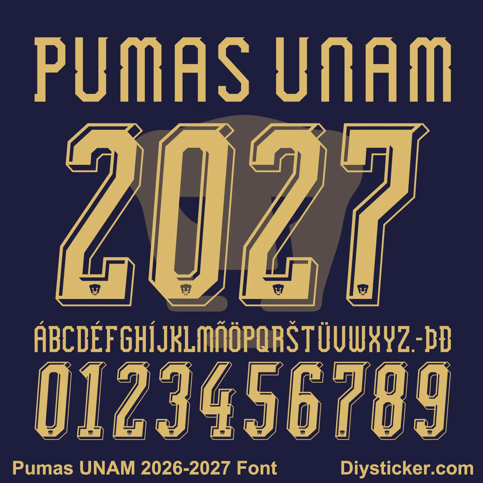Pumas UNAM 2026-2027 Font Download | TTF & Vector