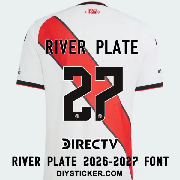 river-plate-20276-2027-font-jersey-effect River Plate 2026-2027 Kit Nameset Printing Guide