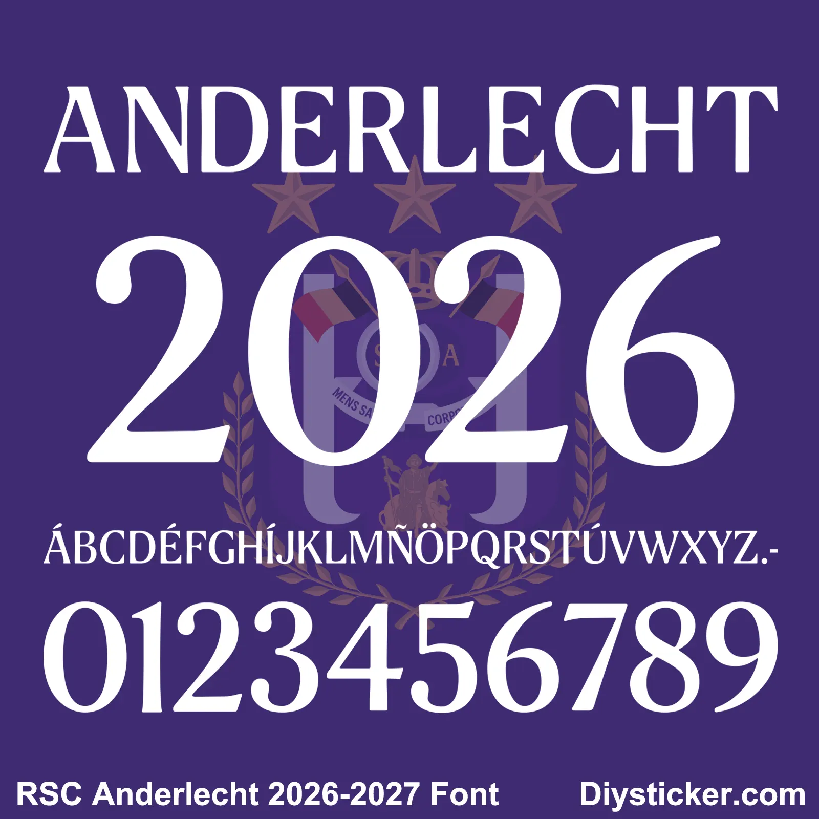 RSC Anderlecht 2026-2027 Font | TTF & Vector Files
