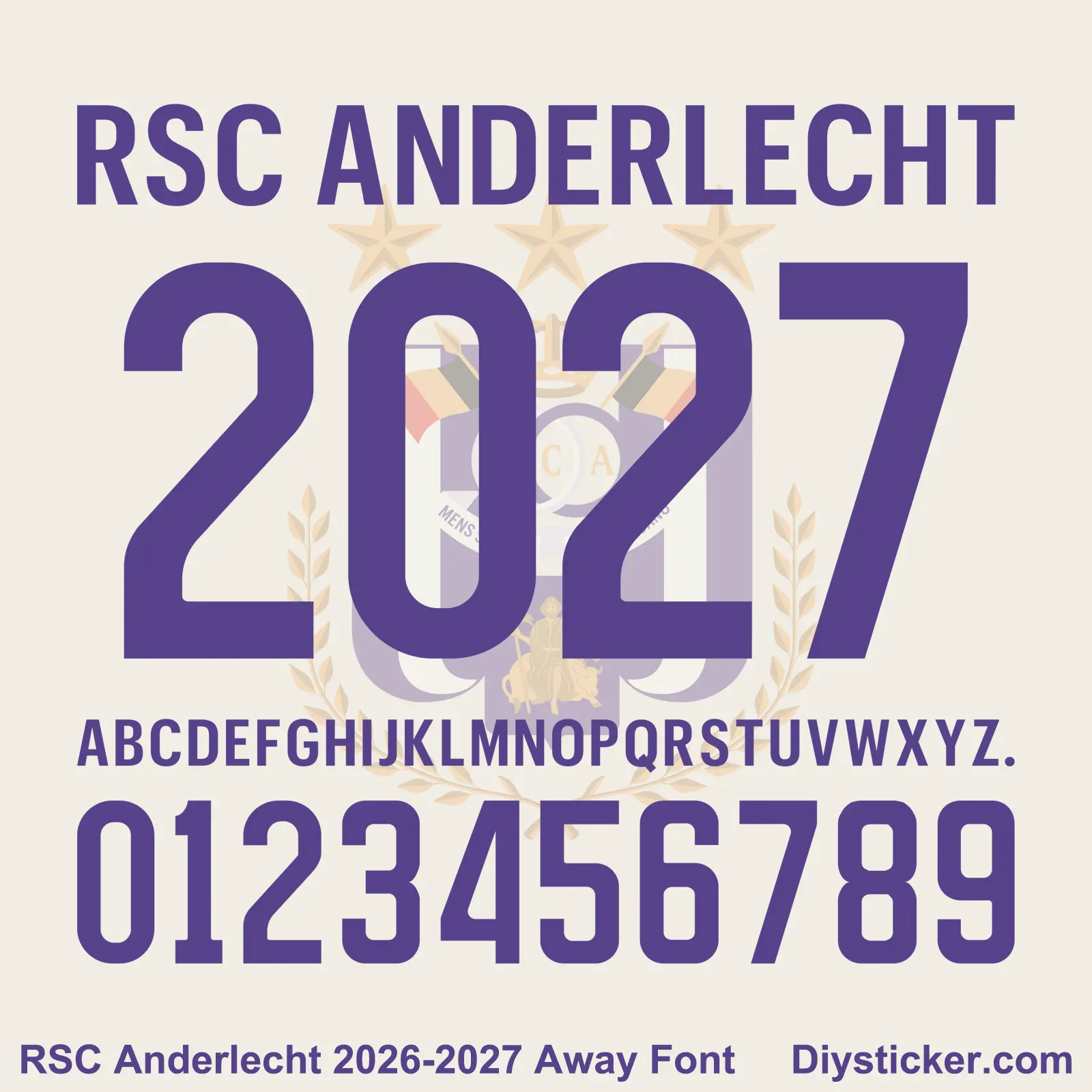 RSC Anderlecht 2026-2027 Away Font | TTF & Vector Files