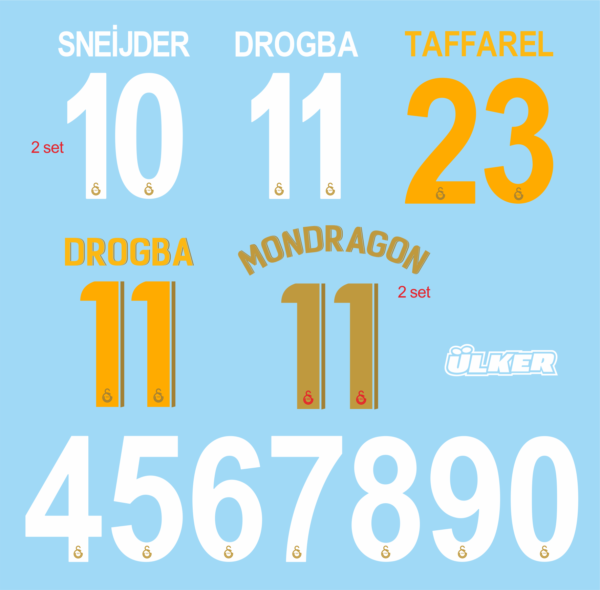 Custom Galatasaray Nameset Sticker