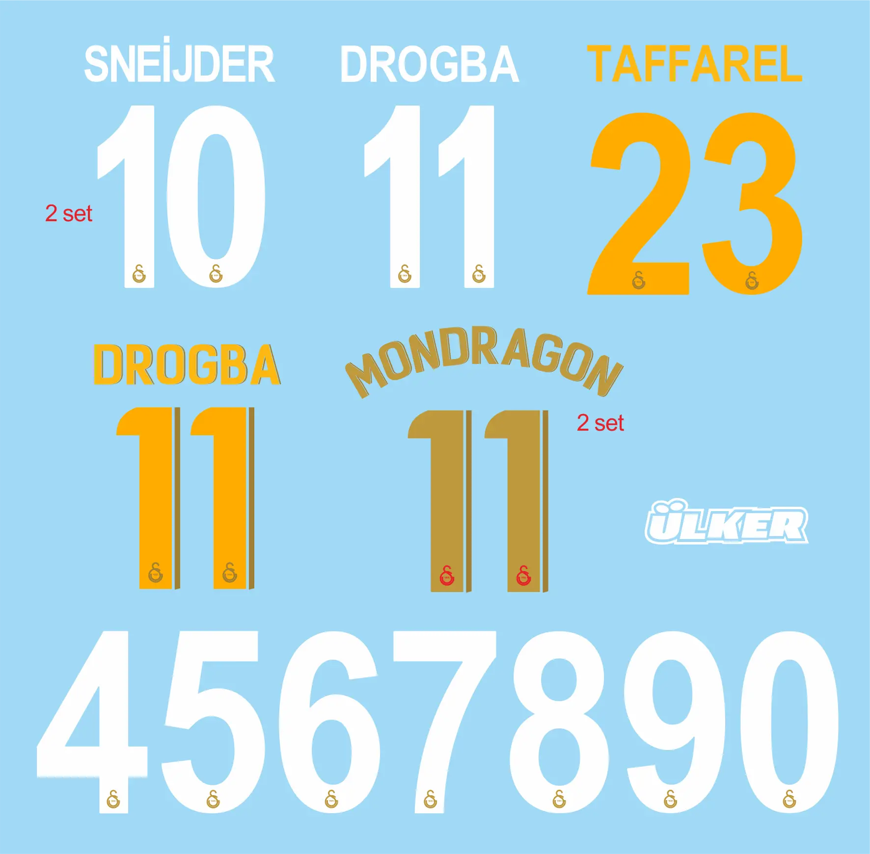 Custom Galatasaray Nameset Sticker