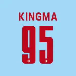 Feyenoord 2025-26 Kingma 95 football jersey nameset sticker for DIY repair