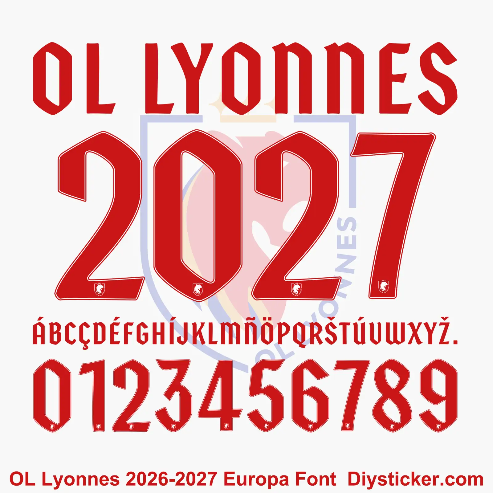 OL Lyonnes 2026-2027 Font Download | TTF & Vector Files
