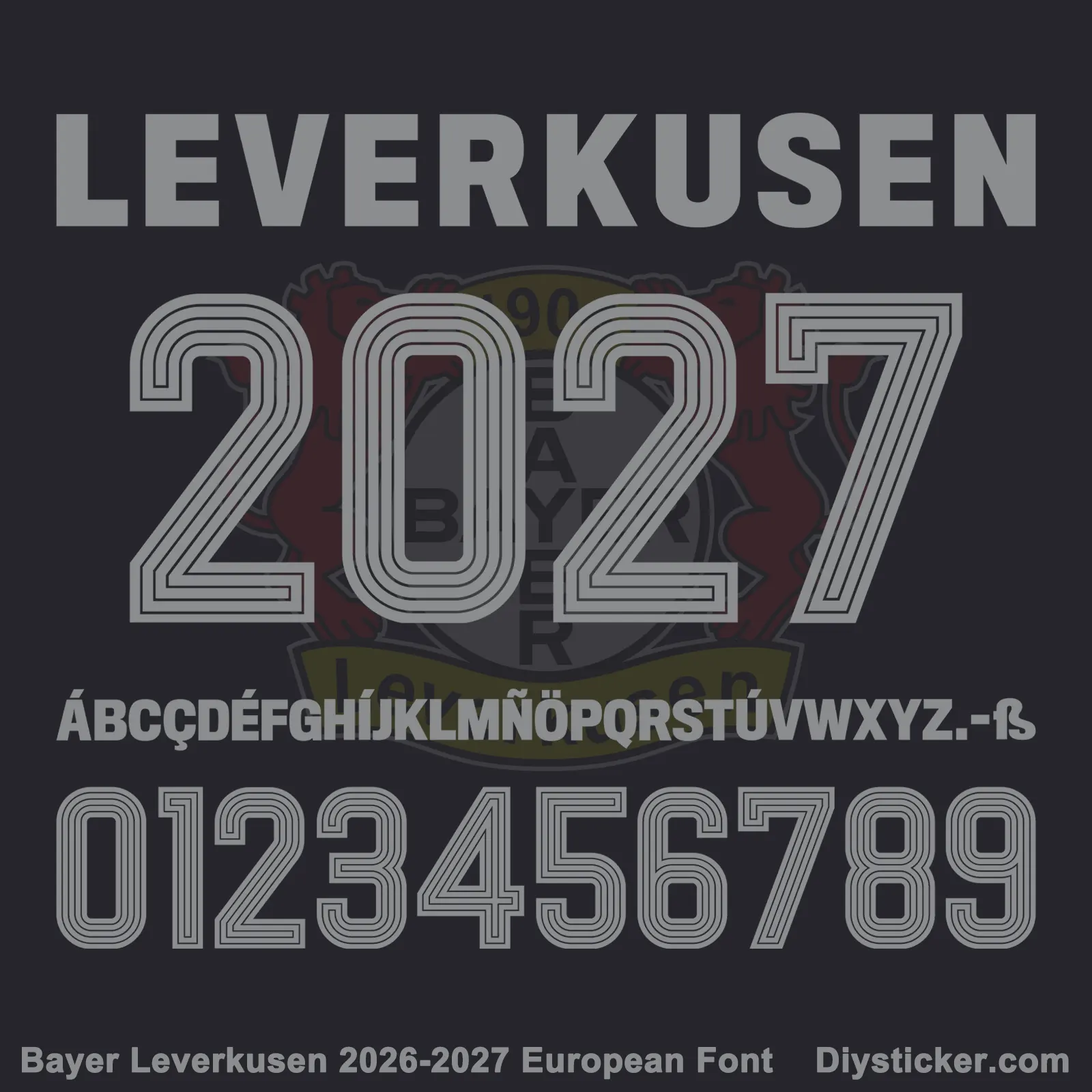 Bayer Leverkusen 2026-2027 European Font | TTF Vector Files