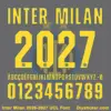 inter-milan-2026-2027-ucl-font-download Inter Milan 2026-2027 UCL font character map featuring yellow uppercase alphabet and numbers on grey