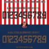 sunderland-2026-2027-font-home-away-third-kit Sunderland AFC 2026-2027 font colorways showing black home and bronze away third kit numbers on red stripes and navy